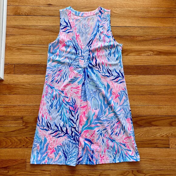 Lilly Pulitzer Amina Swing Dress in Kaleidoscope Coral Size Small - Picture 1 of 9